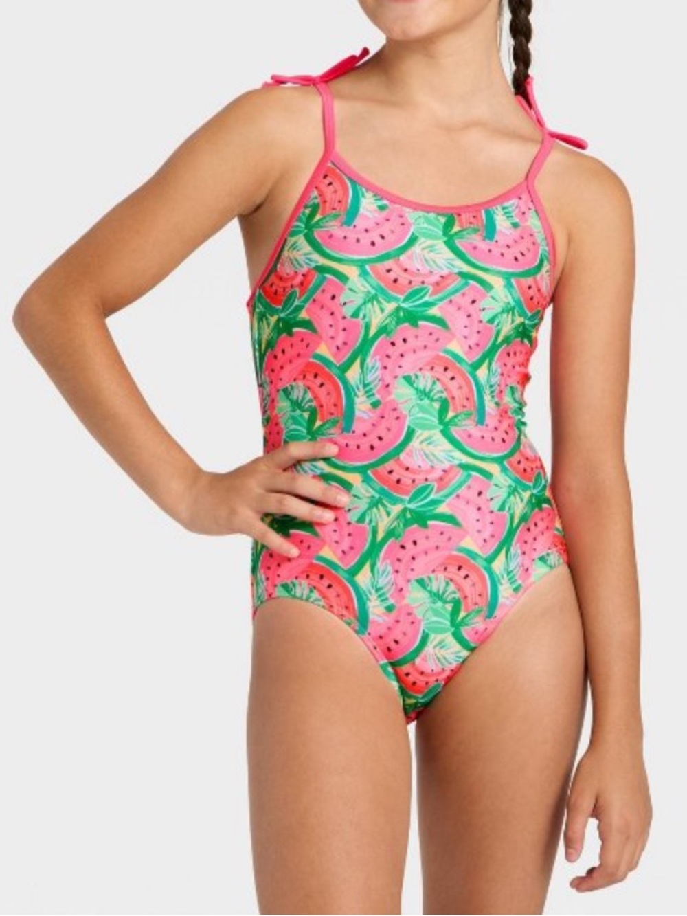 Cat & Jack Girls' Watermelon Toss One Piece
Swimsuit - Pink